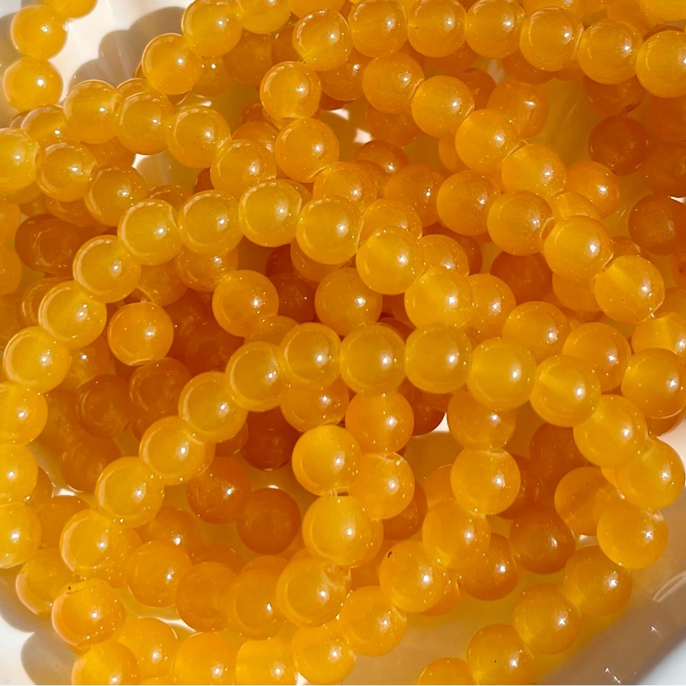 Yellow Glass Beaded Bracelets NWOT